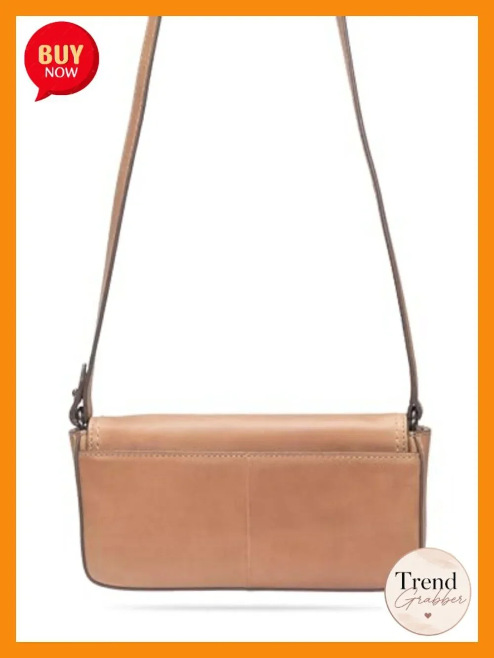 Leather Wristlet Crossbody with Zip Closure and Card Slots